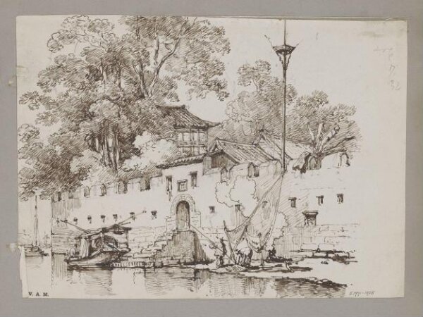 George Chinnery, Part of the Dutch Folly, near Canton