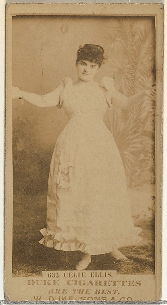 W. Duke, Sons & Co., Card Number 633, Celie Ellis, from the Actors and Actresses series (N145-7) issued by Duke Sons & Co. to promote Duke Cigarettes