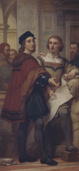 Nicaise De Keyser, The Painters Raphael and Bernard van Orley