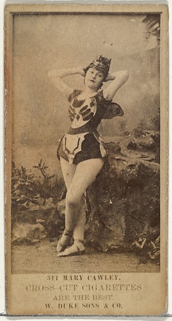 W. Duke, Sons & Co., Card Number 341, Mary Cawley, from the Actors and Actresses series (N145-3) issued by Duke Sons & Co. to promote Cross Cut Cigarettes
