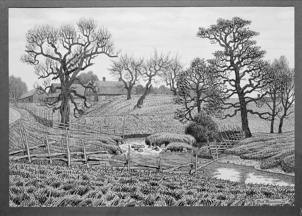 Paul Sandberg, Artwork - Millennium drawing signed in 1935 by Olof Thunman