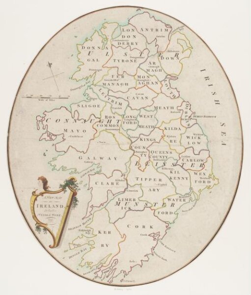 Unknown, A New Map of Ireland for Ladies Needlework