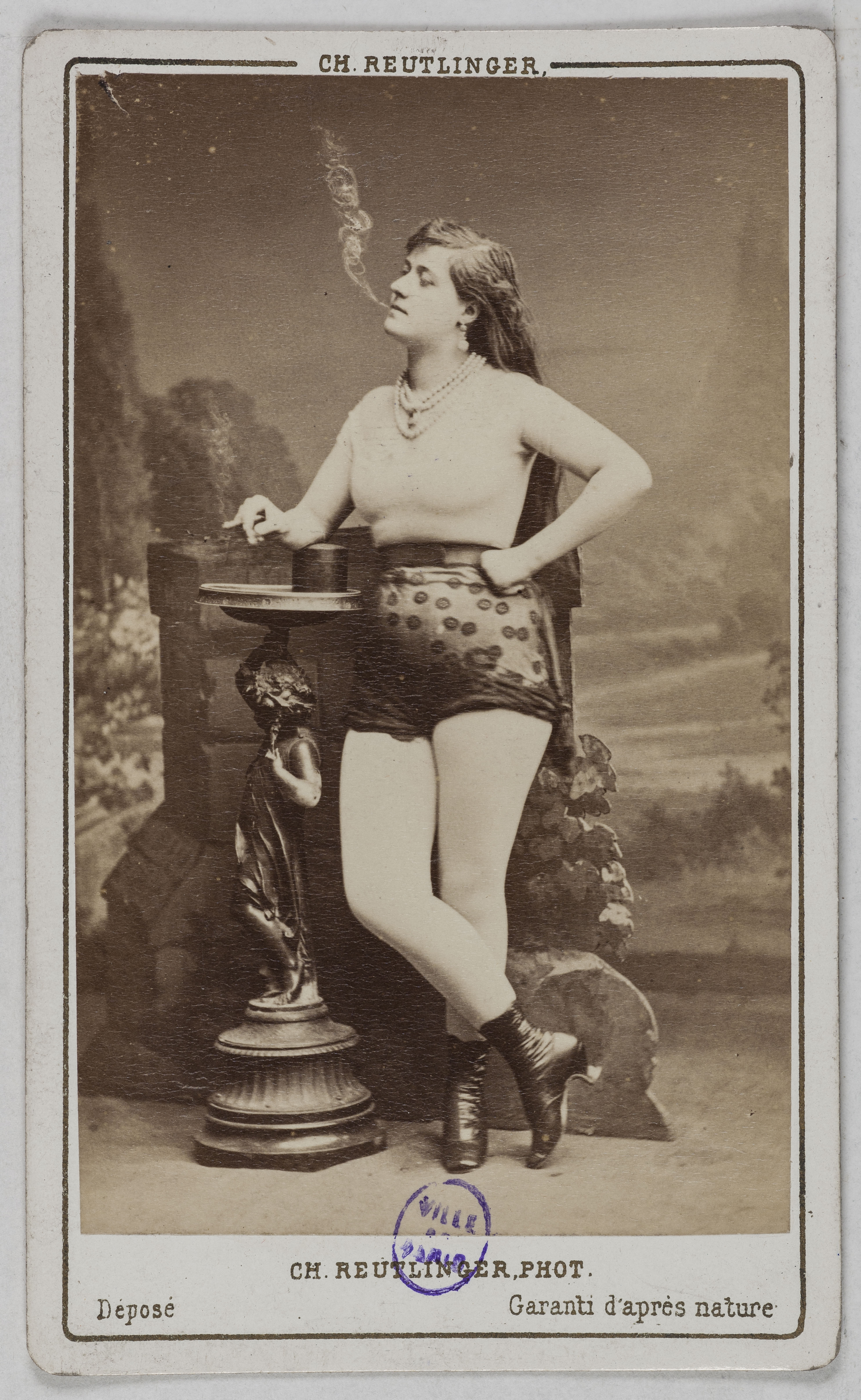 Charles Reutlinger, Portrait d'Ida Klein, actrice au Théâtre du Palais Royal (entre 1862-1865) et au Théâtre des Variétés (en 1872).