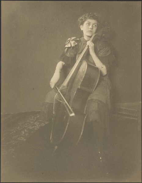 Louis Fleckenstein, [Portrait of a Woman Playing the Cello]