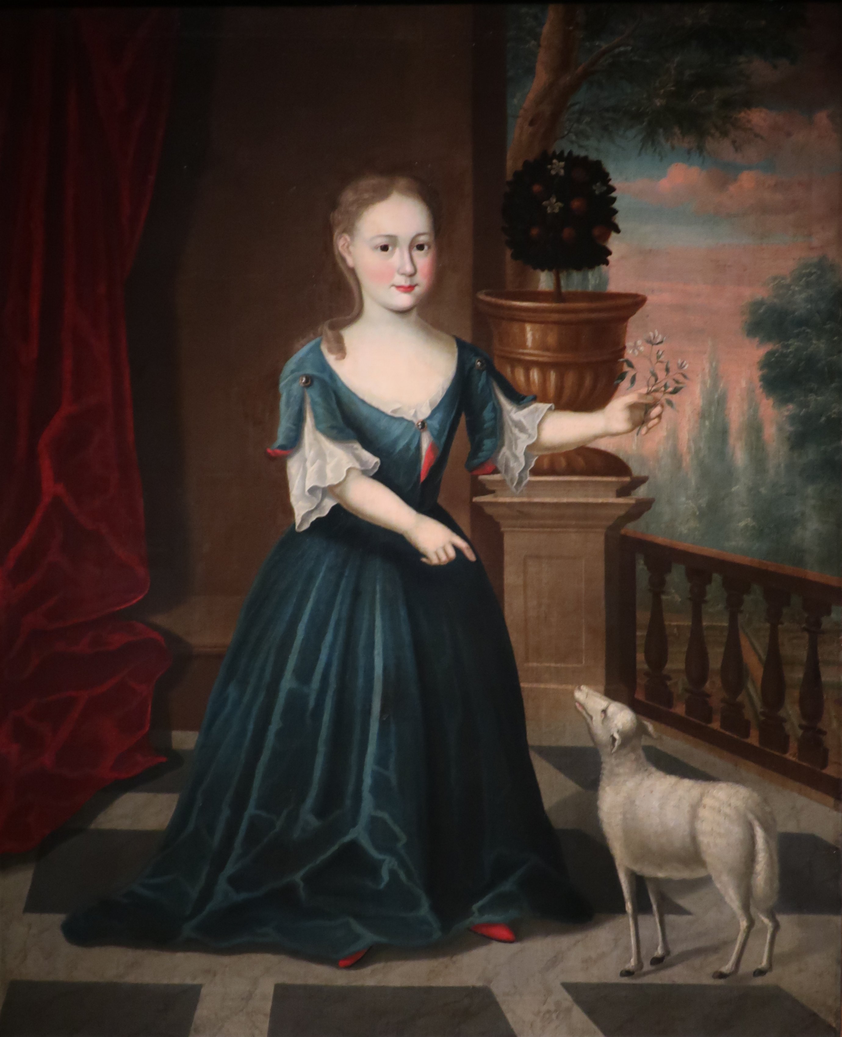 The De Peyster Painter, De Peyster Girl, with a Lamb