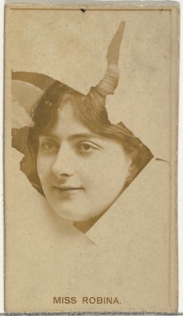W. Duke, Sons & Co., Miss Robina, from the Actors and Actresses series (N145-8) issued by Duke Sons & Co. to promote Duke Cigarettes