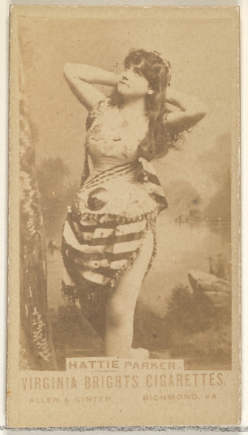 Allen & Ginter, Hattie Parker, from the Actors and Actresses series (N45, Type 1) for Virginia Brights Cigarettes