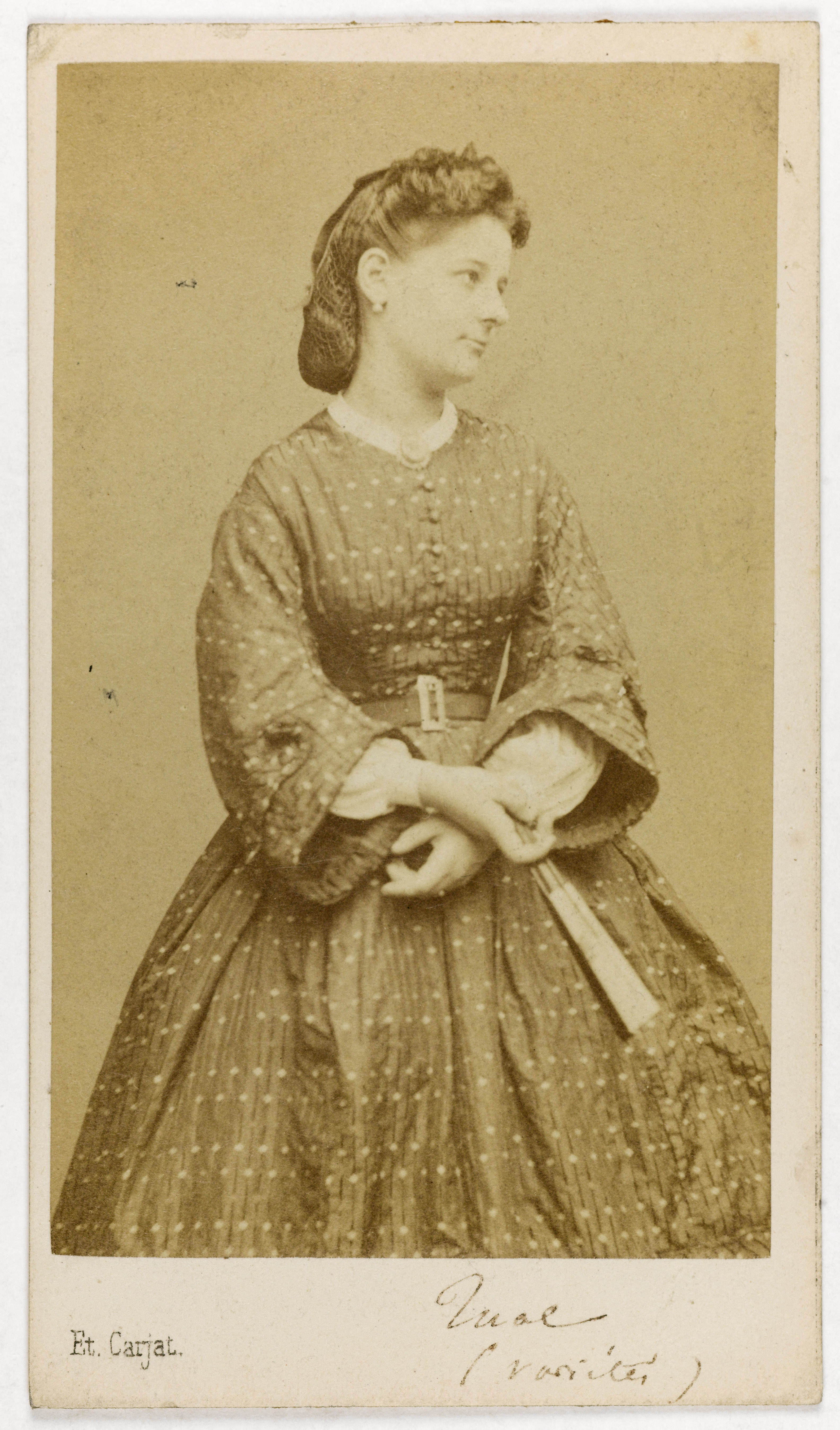 Carjat & Cie, Portrait de Marie Valérie Claudine Tual, actrice et chanteuse lyrique