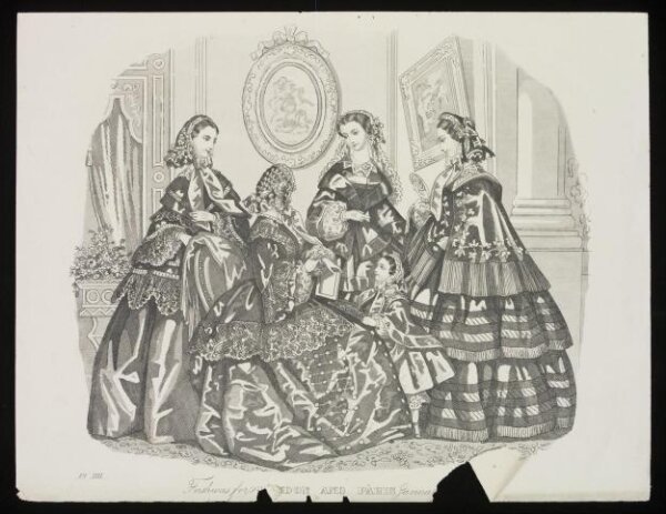 Unknown, London and Paris Fashions for January 1857