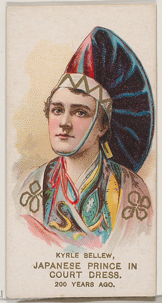 W. Duke, Sons & Co., Kyrle Bellew as Japanese Prince in Court Dressof 200 Years Ago, from the set Actors and Actresses, Second Series (N71) for Duke brand cigarettes