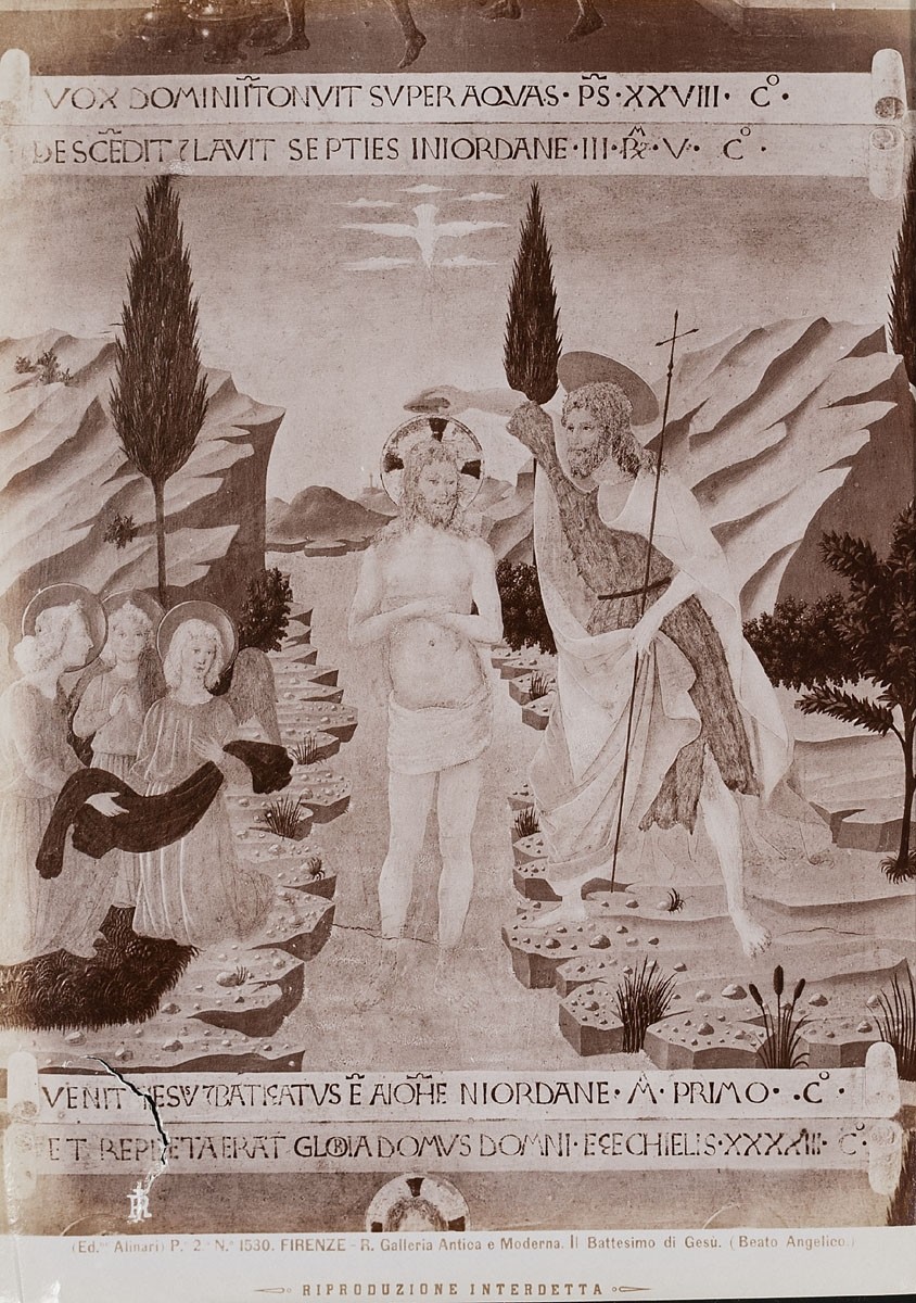 Fratelli Alinari, Fra Angelico: Die Taufe Christi, Galerie der Antike und Moderne, Galleria dell’Accademia, Florenz