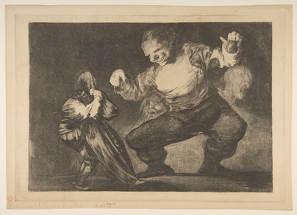 Goya (Francisco de Goya y Lucientes), 'Dancing Giant' from the 'Disparates' (Follies / Irrationalities)