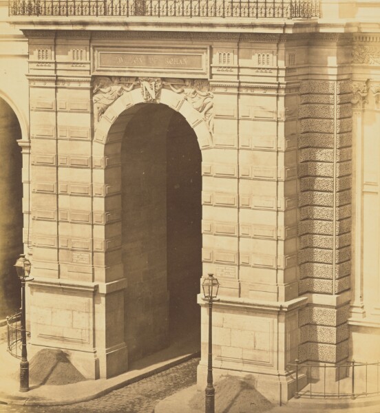 Édouard Baldus, [Ticket Office of the Pavillon de Rohan, Louvre, Paris]