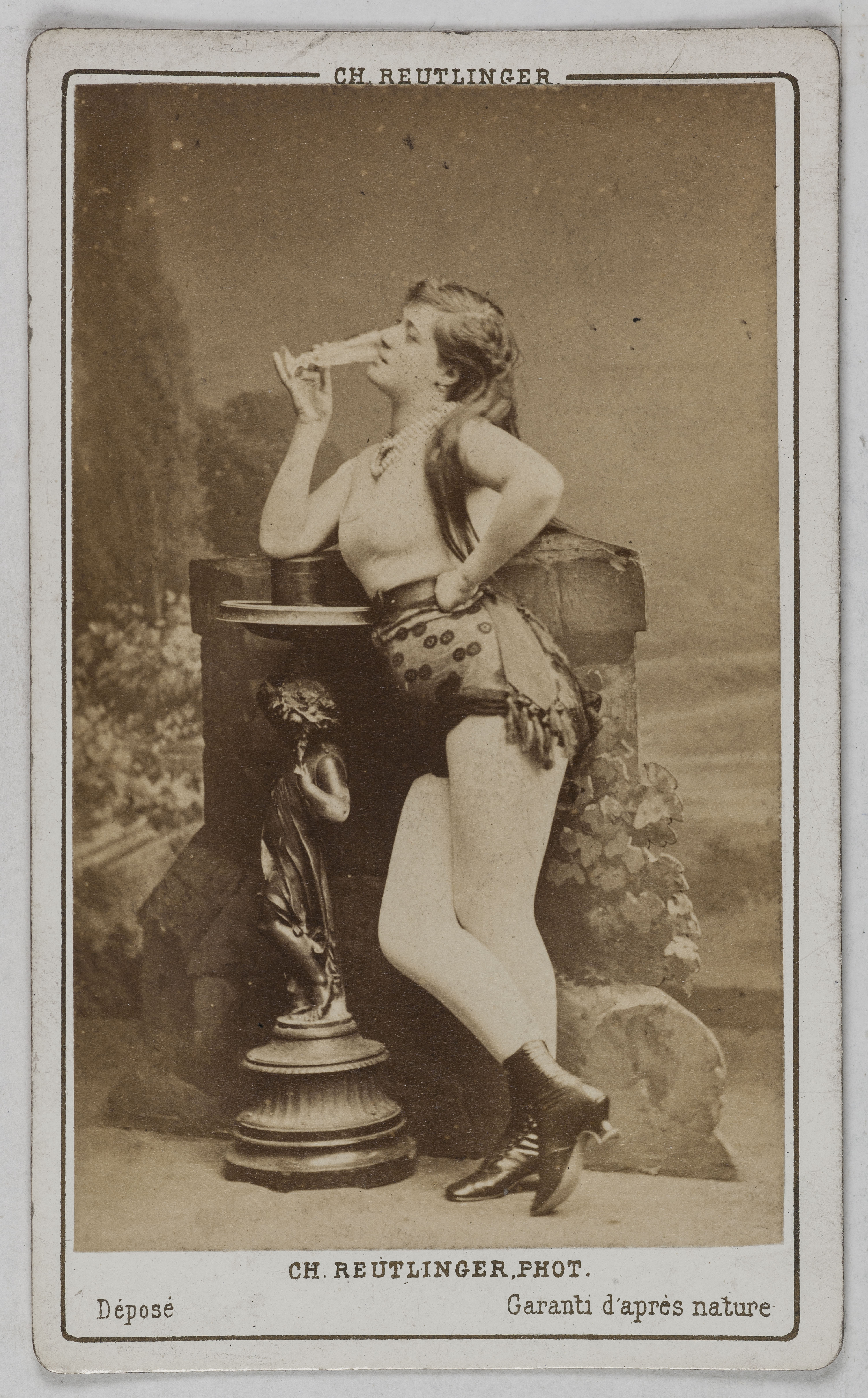 Charles Reutlinger, Portrait d'Ida Klein, actrice au Théâtre du Palais Royal (entre 1862-1865) et au Théâtre des Variétés (en 1872).