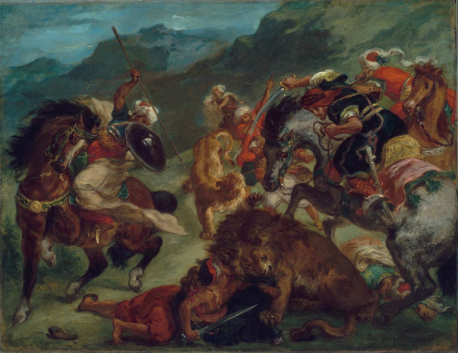 Eugène Delacroix, Lion Hunt