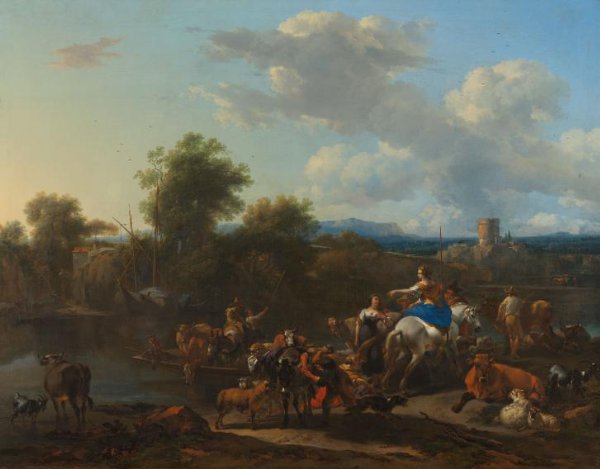 Nicolaes Pietersz Berchem, Het ponteveer