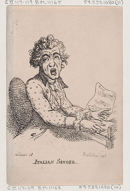 Thomas Rowlandson, Italian Singer
