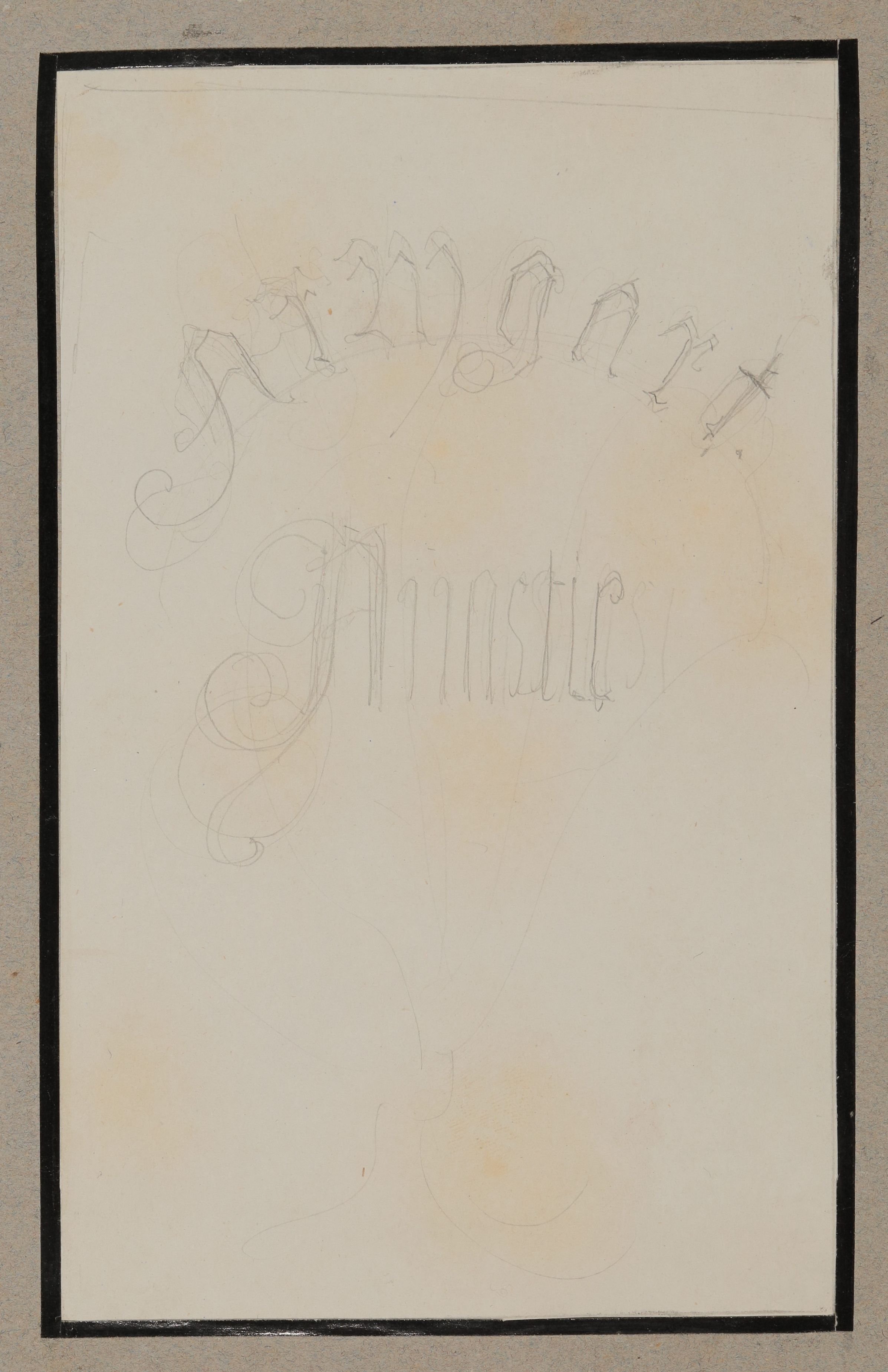 Armgart von Arnim, "Armgart / Anastasie", Skizze eines Kelchs (?) [aus der "geblümten Kassette"]