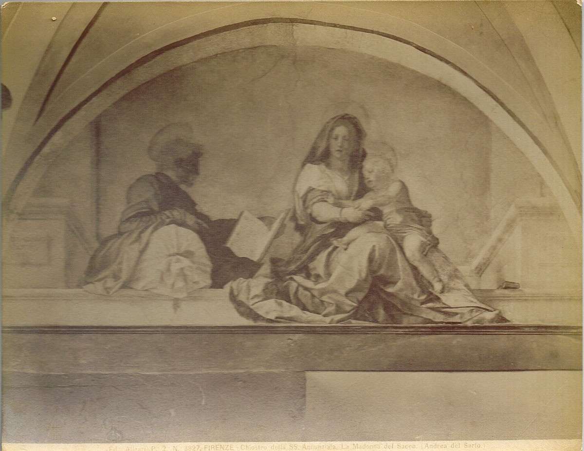 Fratelli Alinari, La Madonna del Sacco von Andrea del Sarto, Kreuzgang von Santissima Annunziata zu Florenz
