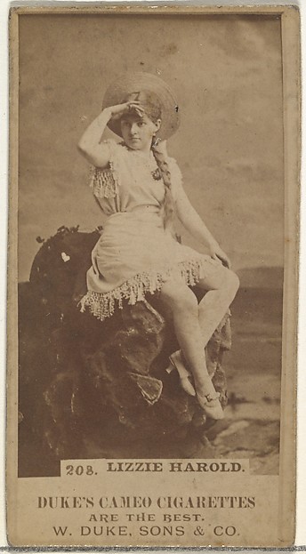 W. Duke, Sons & Co., Card Number 208, Lizzie Harold, from the Actors and Actresses series (N145-5) issued by Duke Sons & Co. to promote Cameo Cigarettes