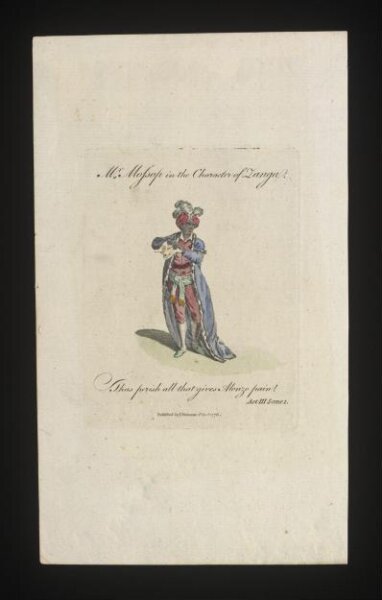 unknown, Mr Mossop in the Character of Zanga