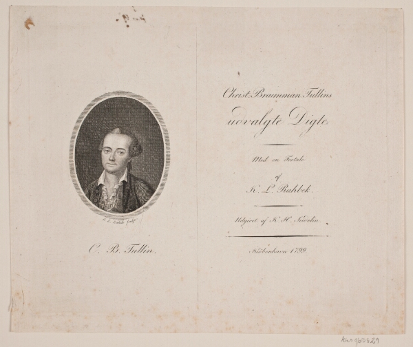 Gerhard Ludvig Lahde, Portræt af C. B. Tullin