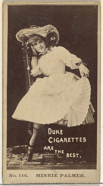 W. Duke, Sons & Co., Card Number 116, Minnie Palmer, from the Actors and Actresses series (N145-6) issued by Duke Sons & Co. to promote Duke Cigarettes