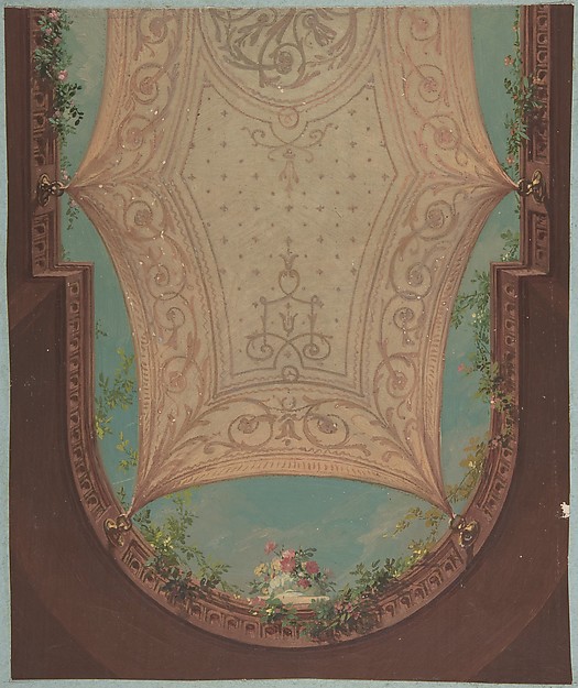 Jules-Edmond-Charles Lachaise, Design for Gallery Ceiling, Hôtel Cottier