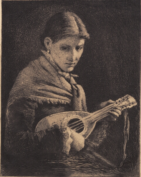Frans Schwartz, Ung pige med mandolin