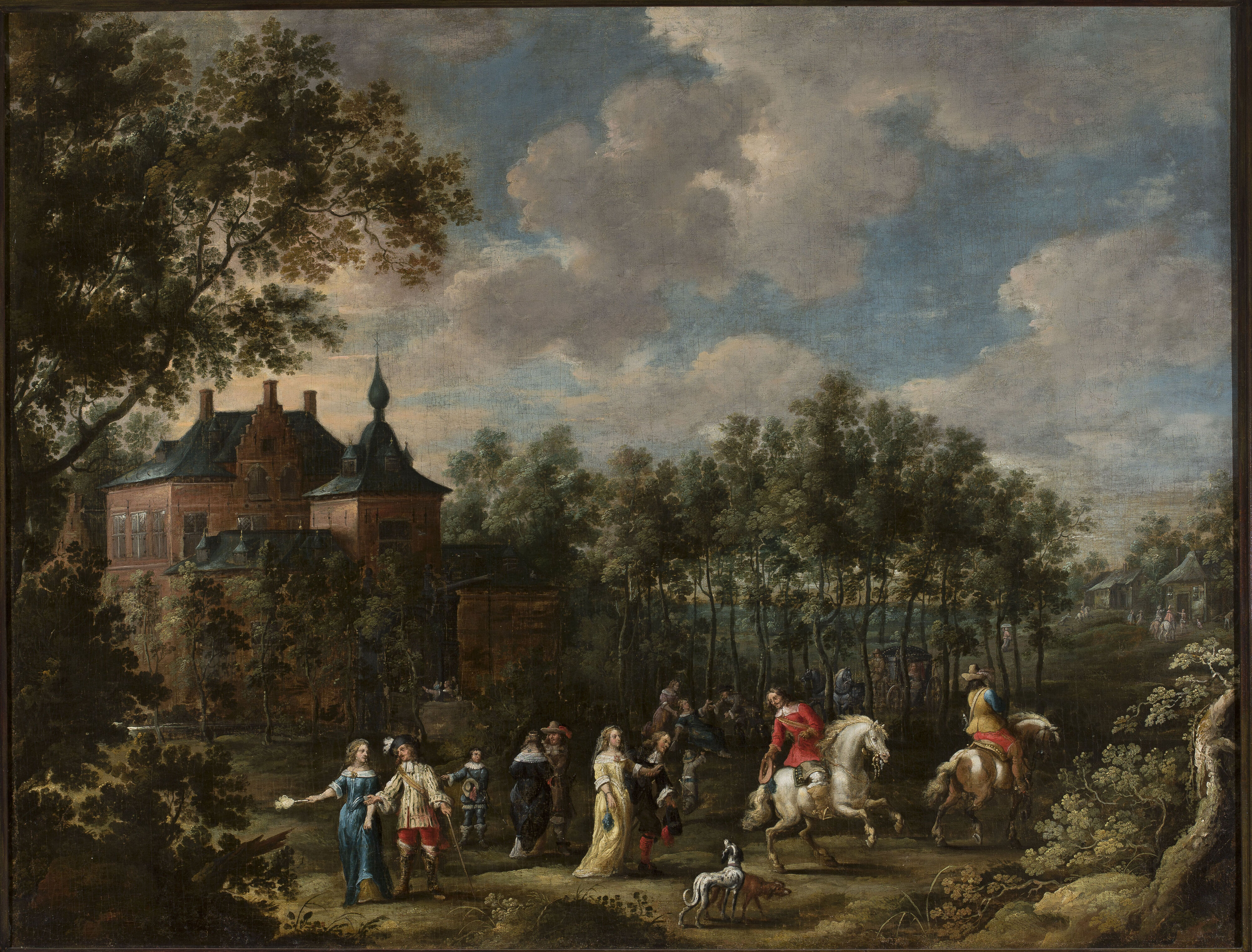 Lucas van Uden, Scene in a park