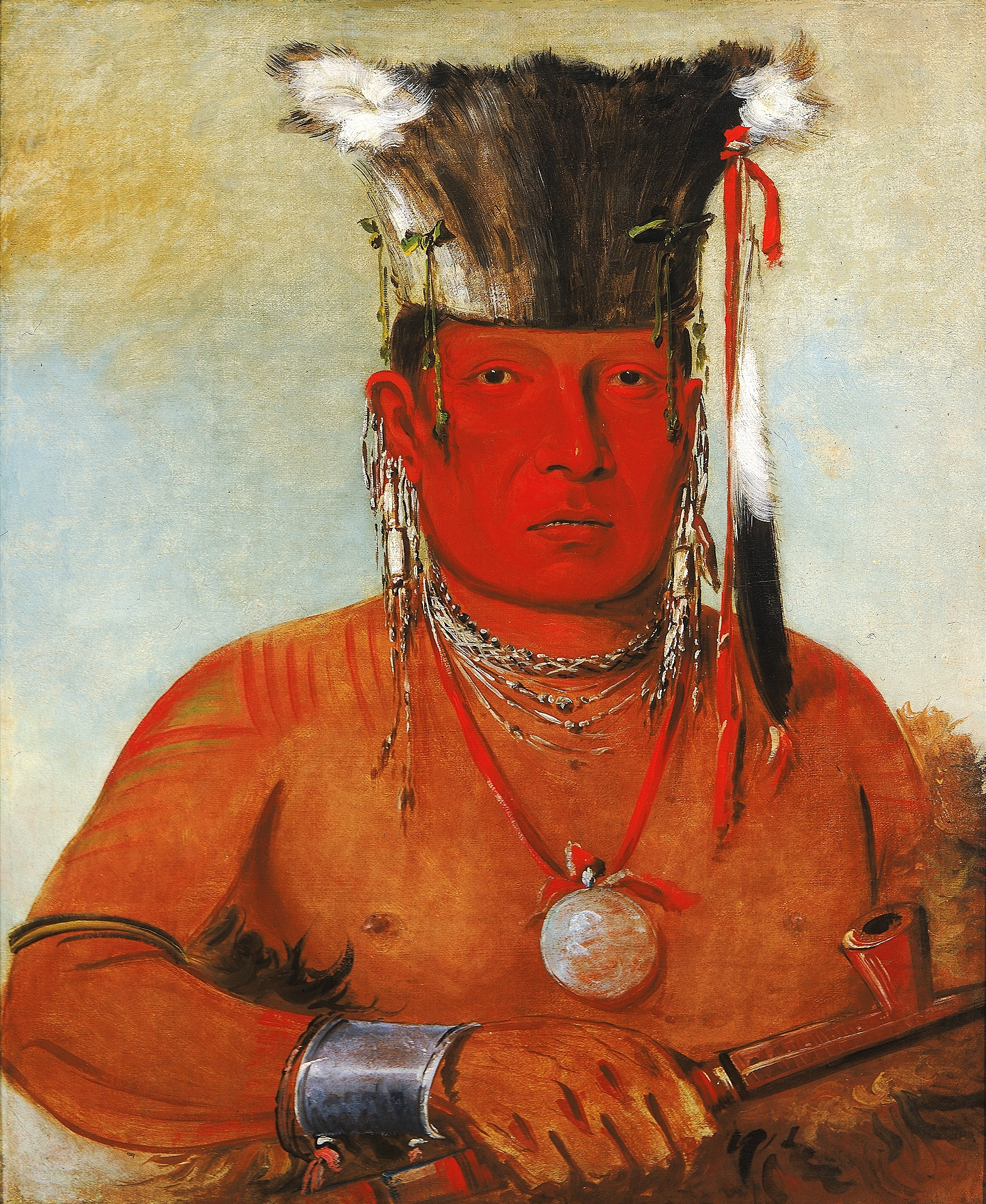 George Catlin, Sháw-da-mon-nee, There He Goes, a Brave