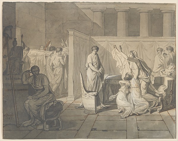 Jacques Louis David, The Lictors Bringing Brutus the Bodies of his Sons