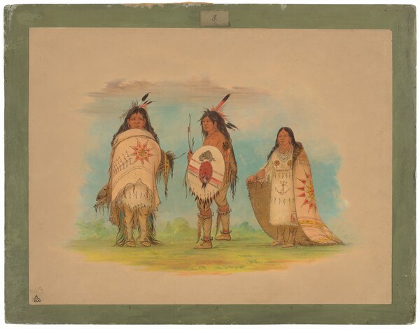 George Catlin, Three Riccarree Indians