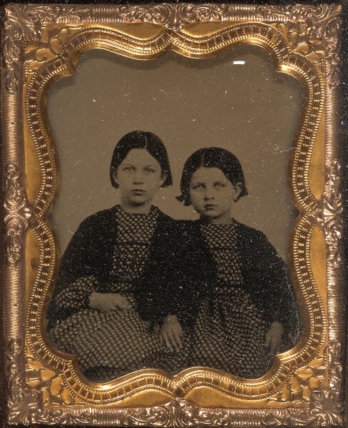 Unknown, [Two young girls seated]