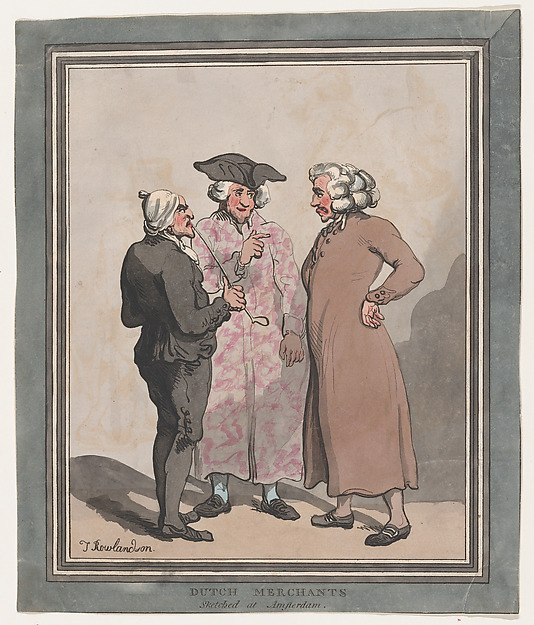 Thomas Rowlandson, Dutch Merchants Sketched at Amsterdam