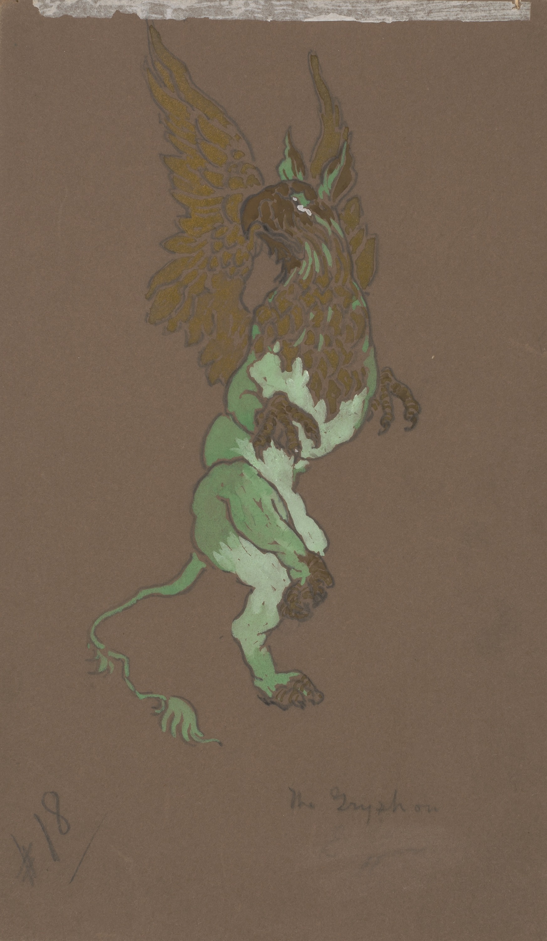William Penhallow Henderson, The Gryphon (costume design for Alice-in-Wonderland, 1915)