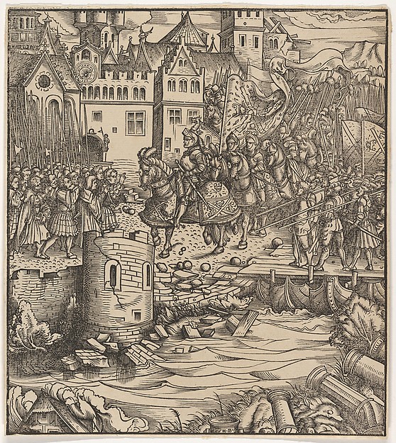 Hans Burgkmair, Entrance of the White King in Utrecht, from "Der Weisskunig"