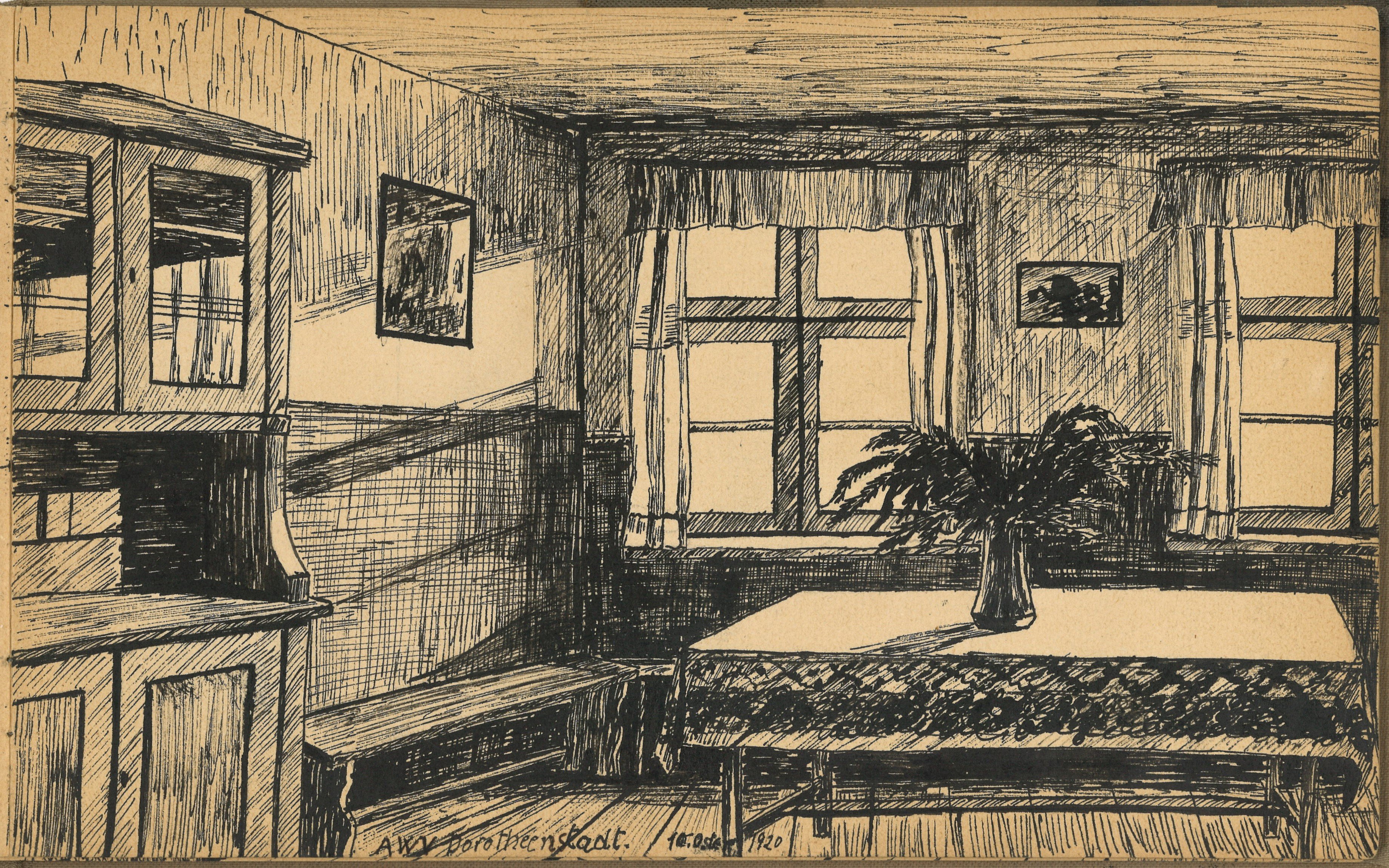 Elsa Schierz, Berlin-Mitte: Alt-Wandervogel-Nest in der Dorotheenstadt, Innenraum