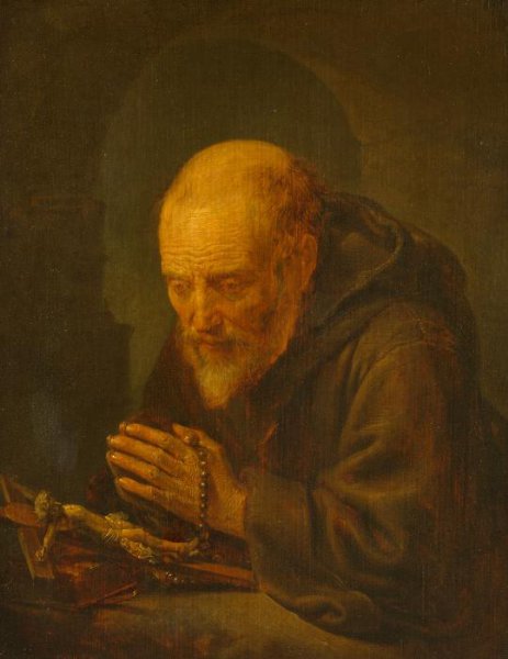 Gerrit Dou, A Hermitin Prayer
