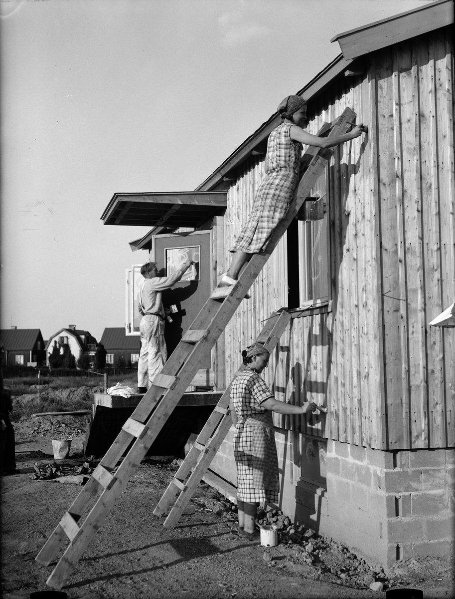 Paul Sandberg, “Painting in full swing” in the district of Kungsgärdet