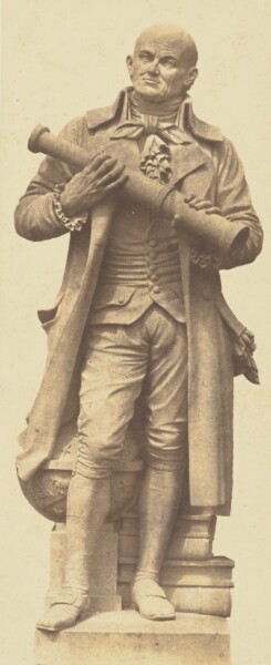 Édouard Baldus, ["Lalande", Statue by Jean-Joseph Perraud, Decoration of the Louvre, Paris]