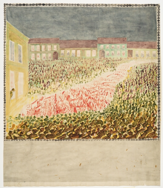 Niels Larsen Stevns, Fakkeltoget til H.C. Andersen i Odense. Udkast til freskodekorationer i H.C. Andersen Mindehallen i Odense