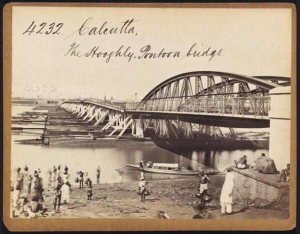 Francis Frith, Calcutta.  The Hooghly.  Pontoon bridge