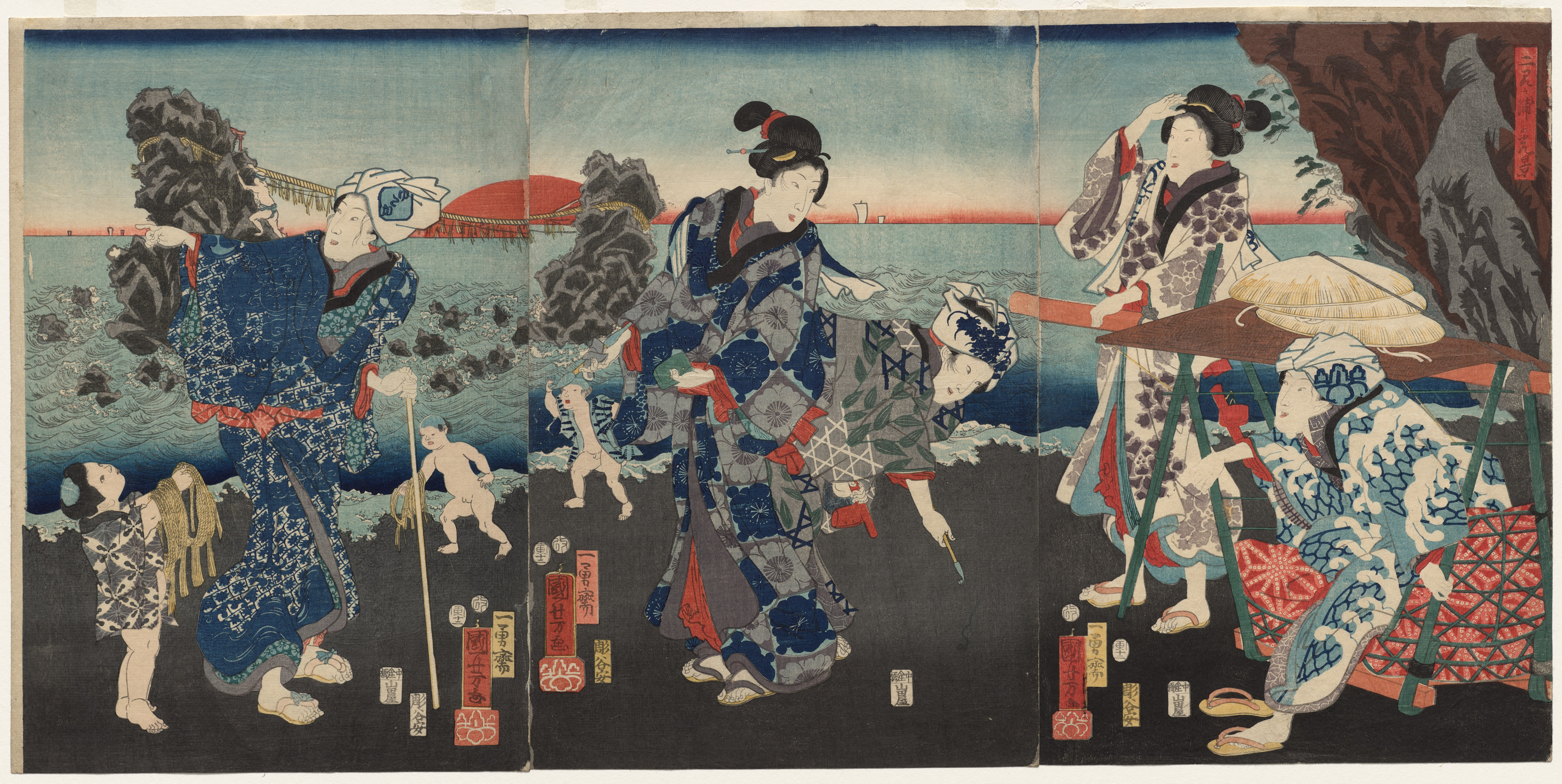 Utagawa Kuniyoshi, Splendid View at Futamigaura Bay