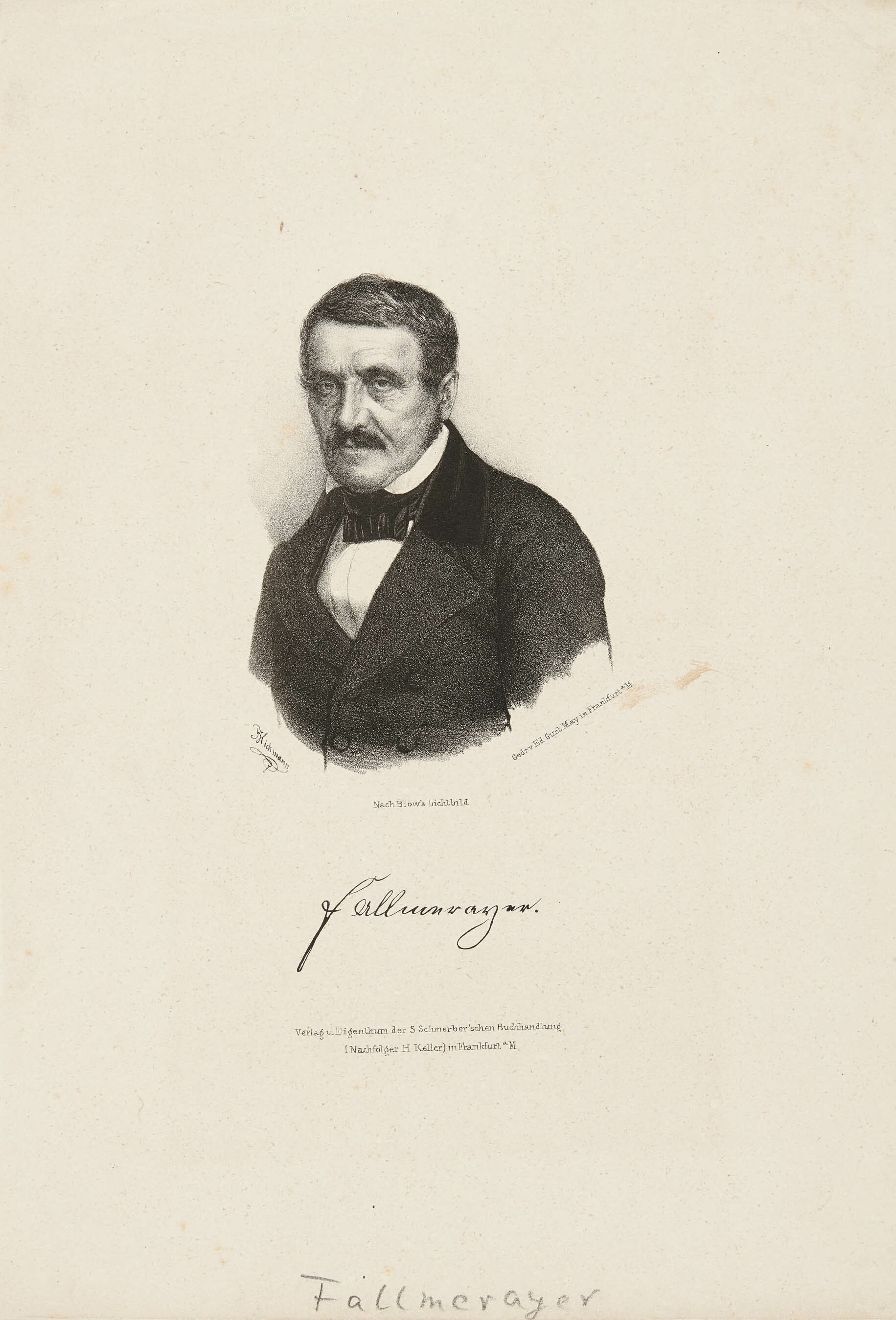 Fritz Hickmann, Bildnis Jakob Philipp Fallmerayer