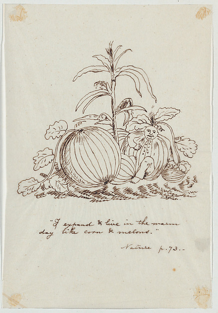 Christopher Pearse Cranch, I Expand and Live in the Warm Day Like Corn and Melons (Illustration for Ralph Waldo Emerson's "Nature")