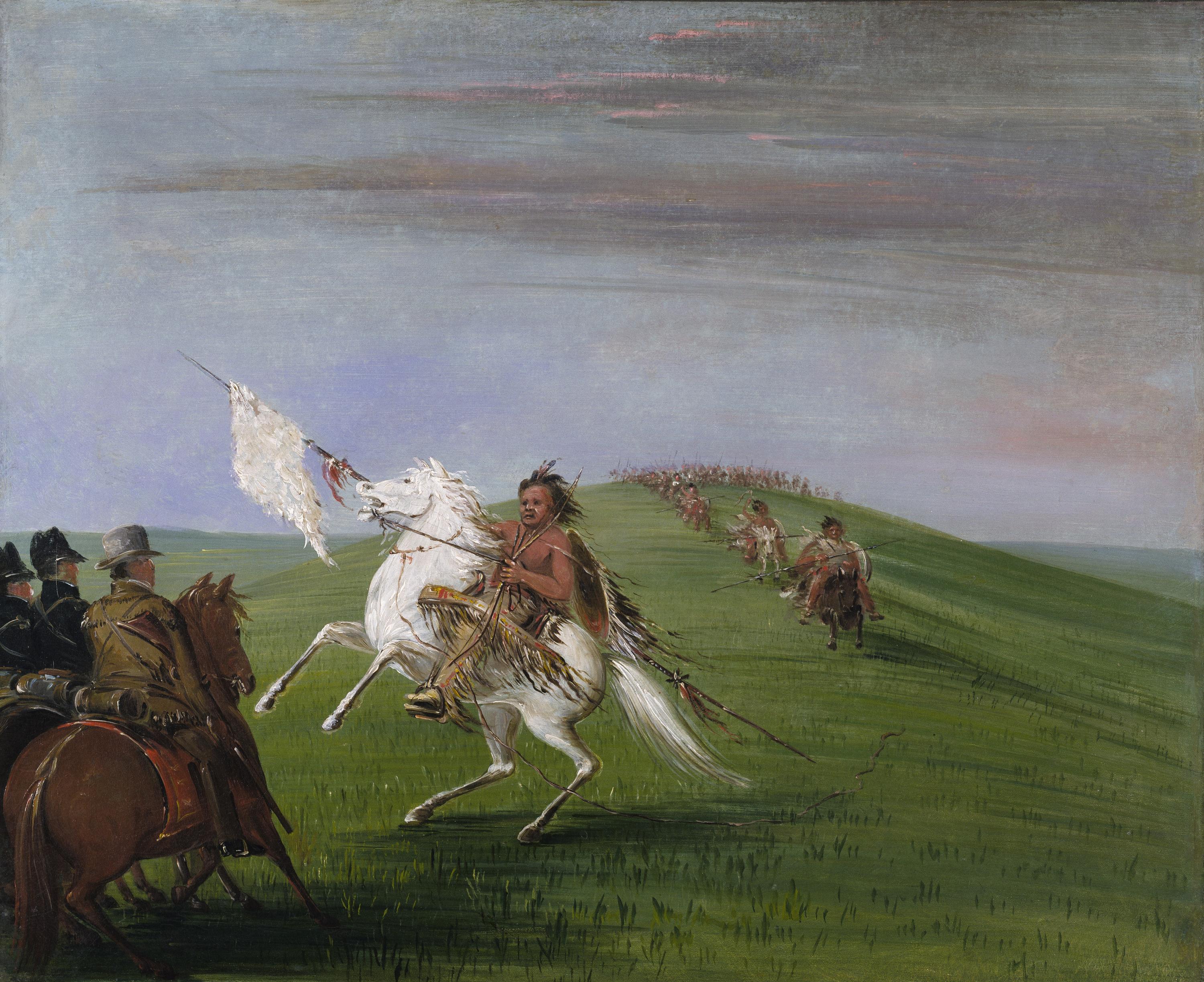 George Catlin, Comanche Meeting the Dragoons