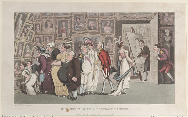 Thomas Rowlandson, Quae Genus with a Portrait Painter