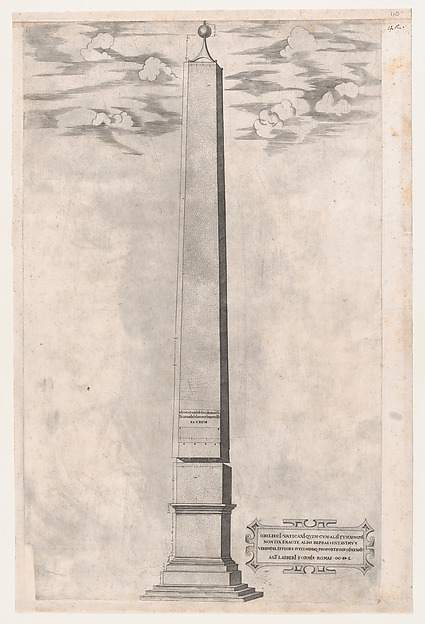 Anonymous, The Vatican Obelisque, from "Speculum Romanae Magnificentiae"