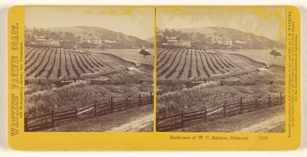 Carleton Watkins, Residence of W.C. Ralston, Belmont.  [second view]